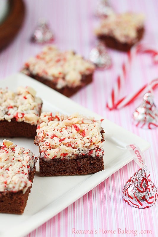 Candy Cane Kisses Sponge Cake