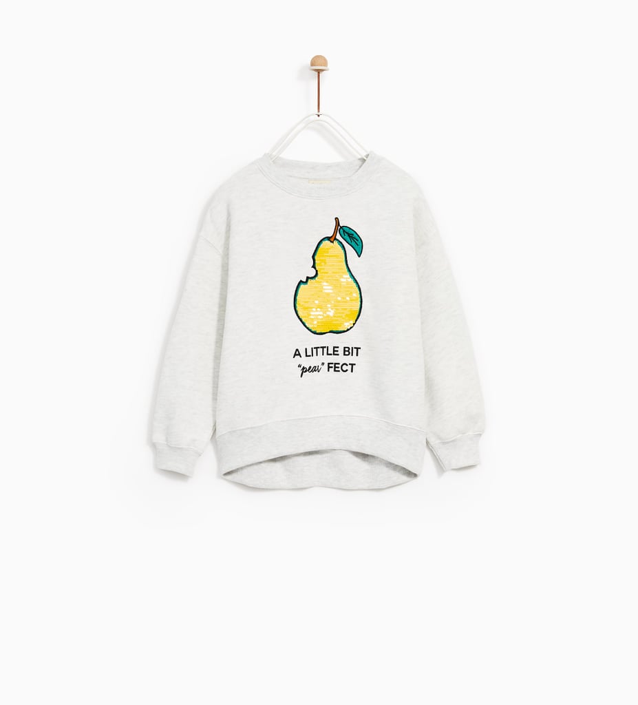 Zara Flip-Sequin Pear Sweatshirt