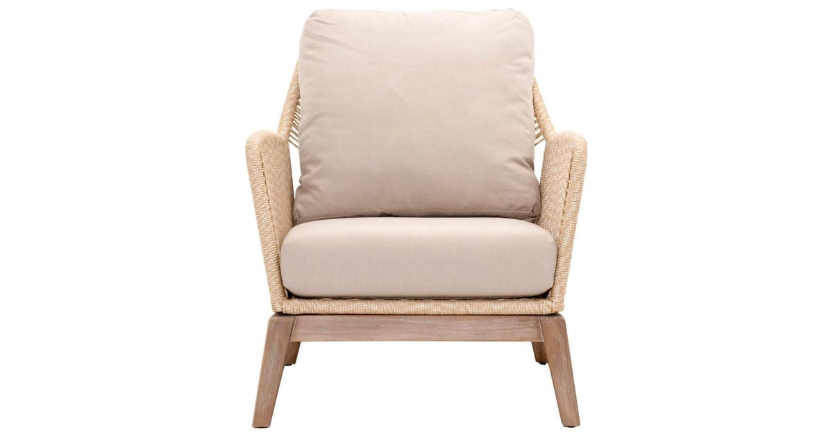 Madeline Orient Express New Wicker Loom Club Chair in Sand Rope Big