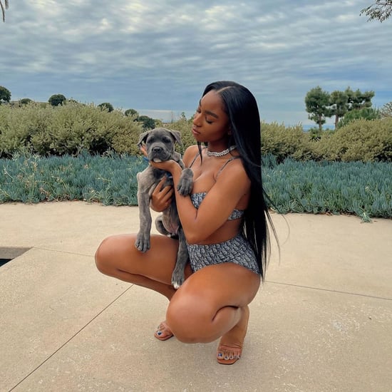 Normani's Dior Bikini Set With Her Dog, Sir Prince Dior