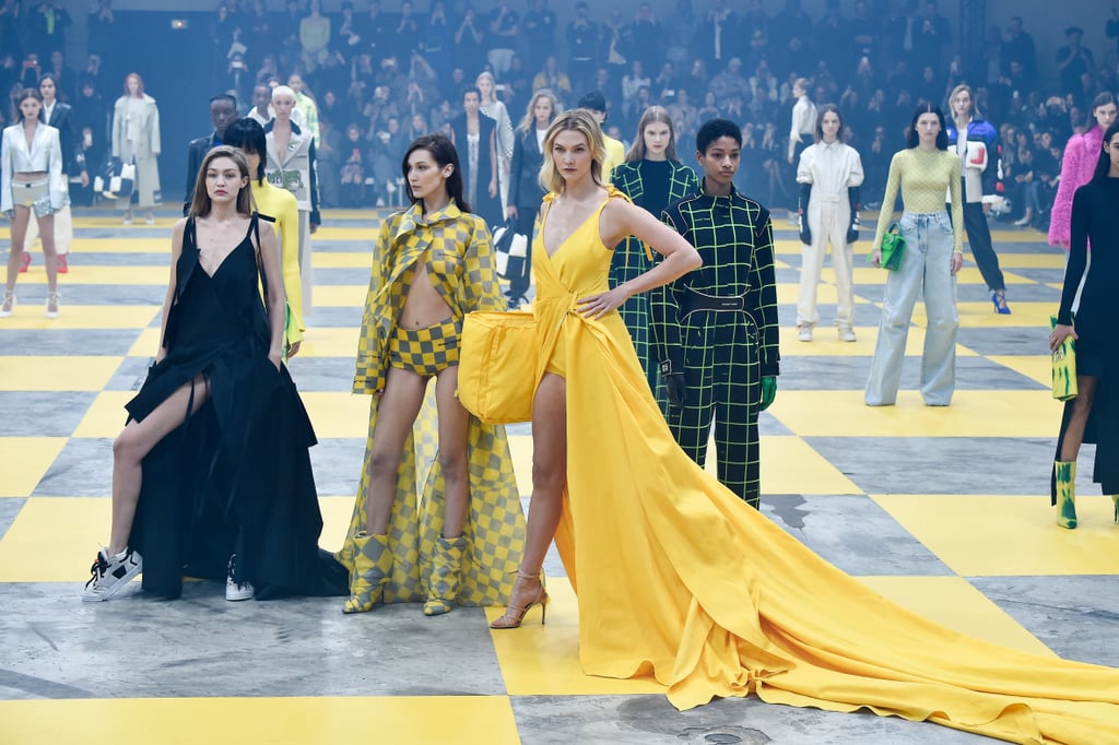 Rihanna's Off-White Yellow Checkered Cape Set April 2019
