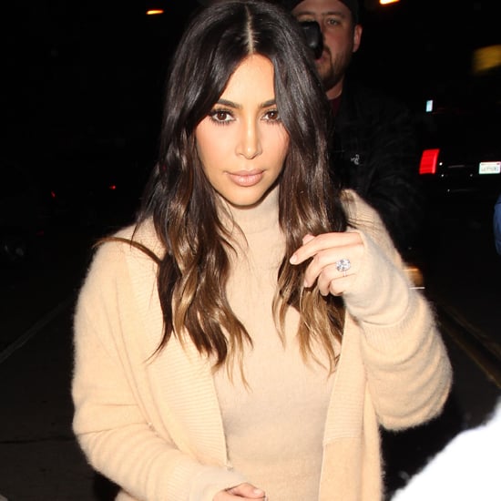 Kim Kardashian Wearing Cashmere Balmain Dress