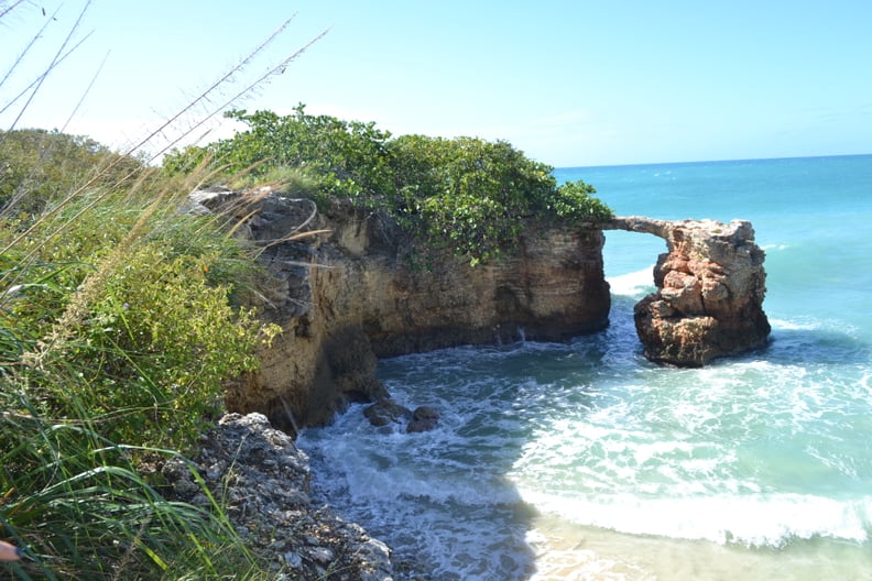 An arch made of rocks in the town of Cabo Rojo.