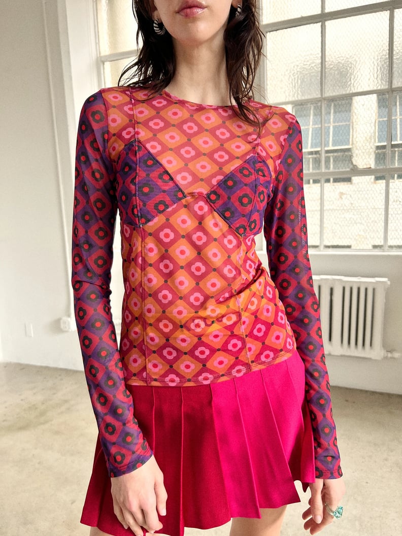Zara, Tops, Host Pick Zara Red Floral Print Corset Top
