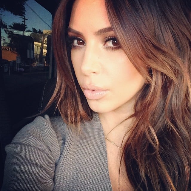 Kim Kardashian showed the world that, yes, her brunette hair is back — at least for now.
Source: Instagram user kimkardashian
