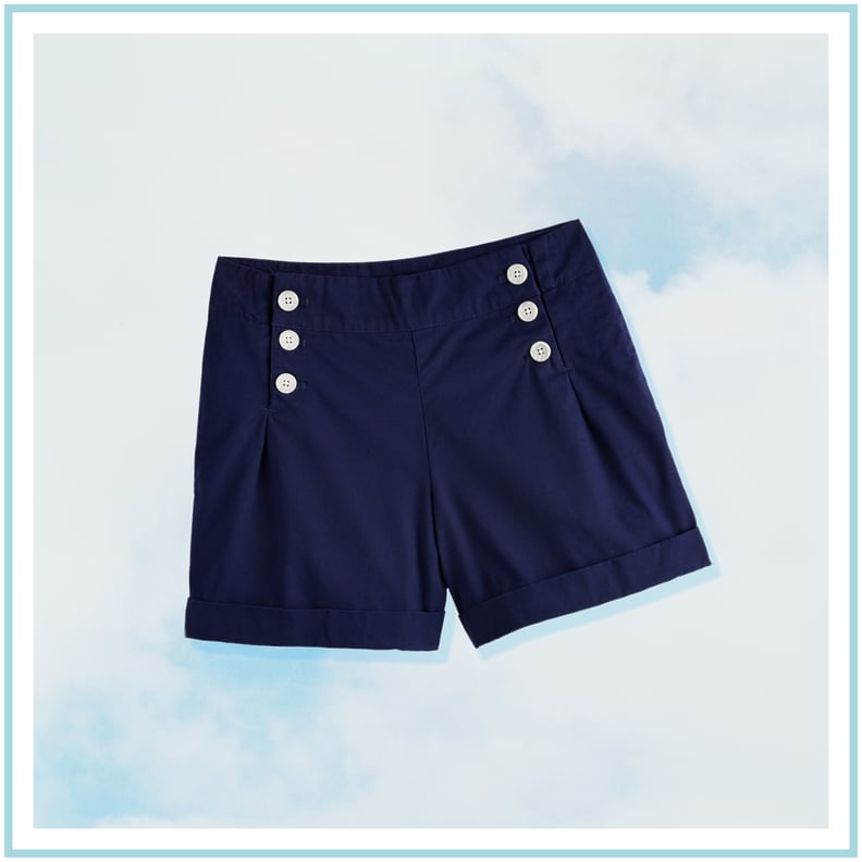 Button-Front Shorts