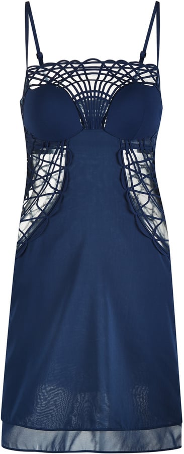 Soutache Silk Georgette Short Cut-Out Dress