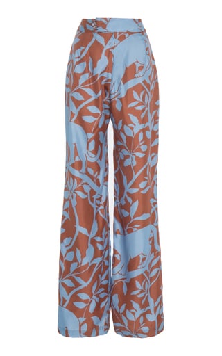 Johanna Ortiz Dominant Paradigm-Printed Wide-Leg Silk Pants