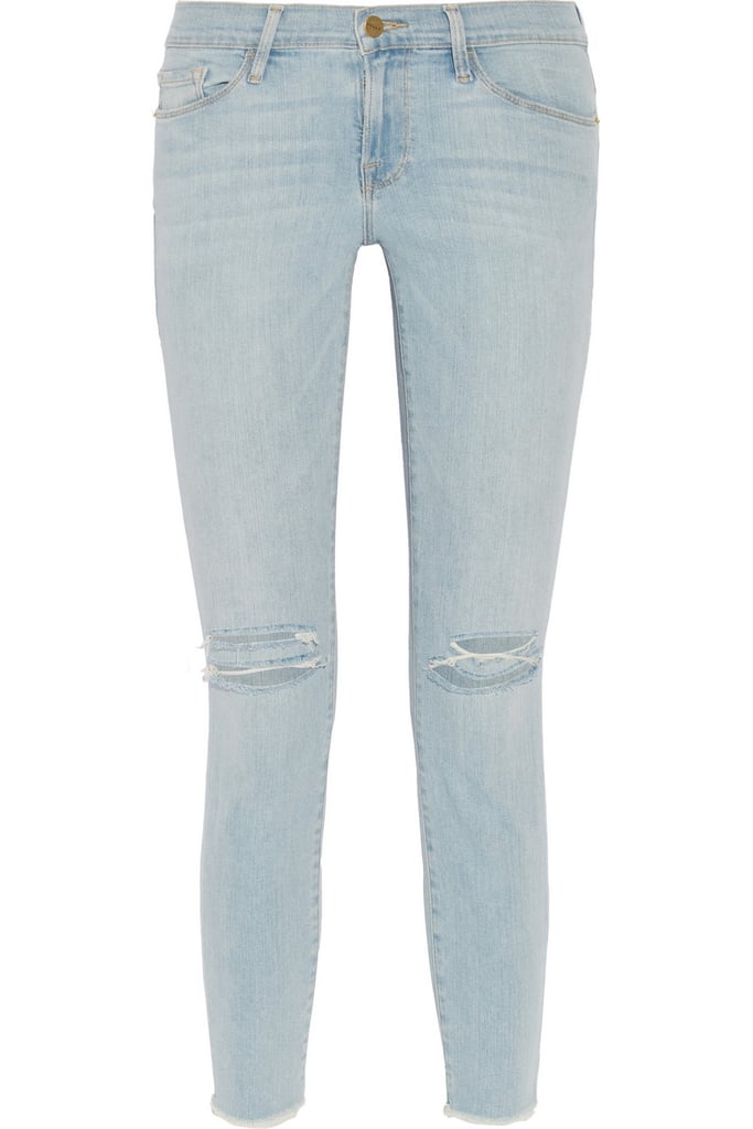 Frame Denim Le Skinny de Jeanne Distressed Mid-Rise Jeans ($269)