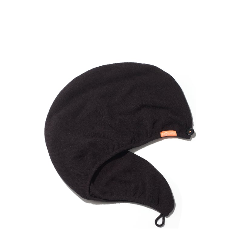 Aquis Lisse Luxe Hair Turban in Dark Black