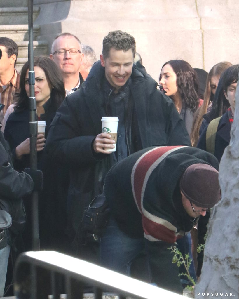 Ginnifer Goodwin and Josh Dallas on OUAT Set March 2016