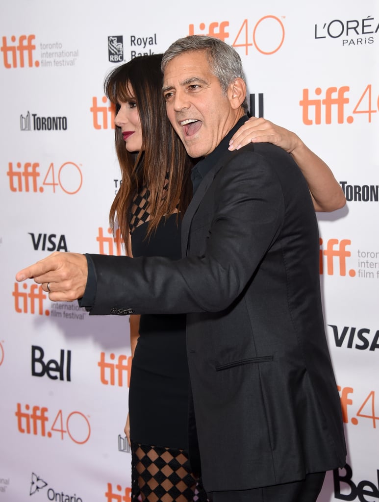 Sandra Bullock and George Clooney at the TIFF 2015