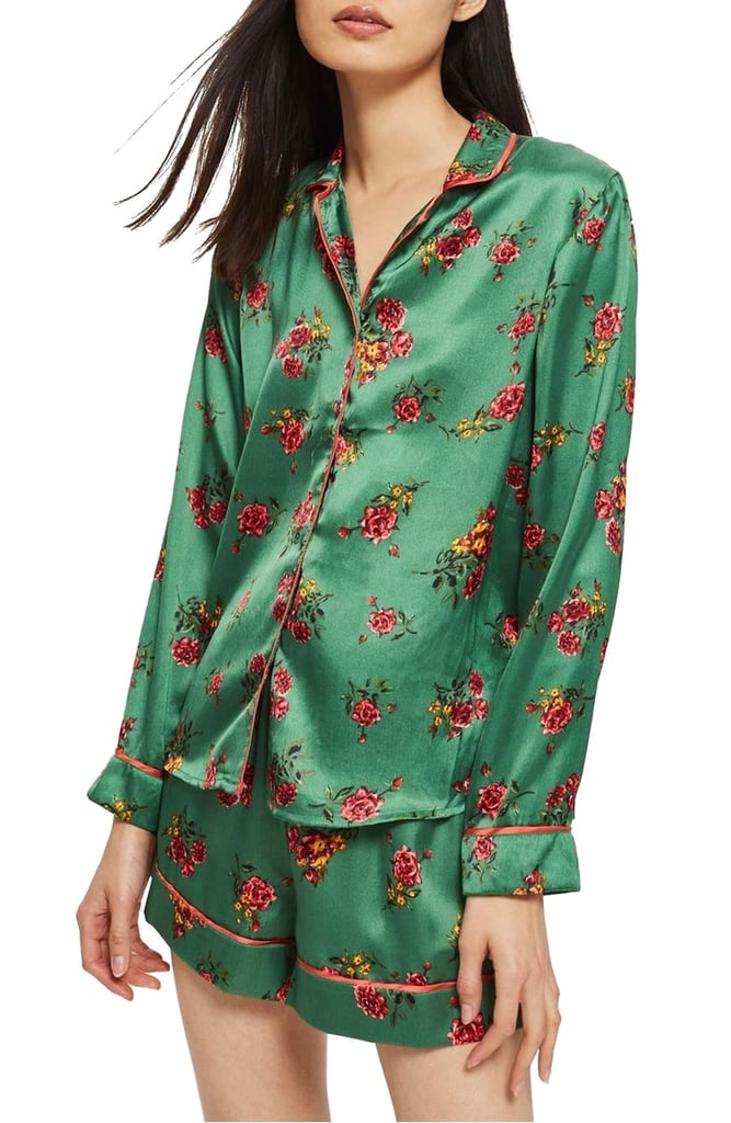 Floral Print Pajama Set Hailey Baldwin Floral Pajamas With