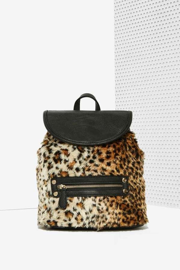 Nila Anthony Hadley Faux Fur Leopard Backpack ($68) | The Best Faux-Fur ...