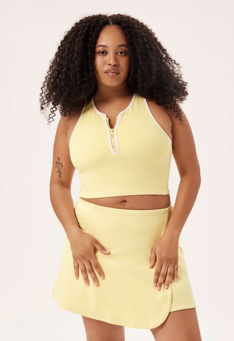 Girlfriend Collective Lemonade Zip Front Dylan Tank Bra