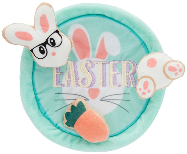 Frisco Easter Plate With Cookies Dog Toy, 4-Count