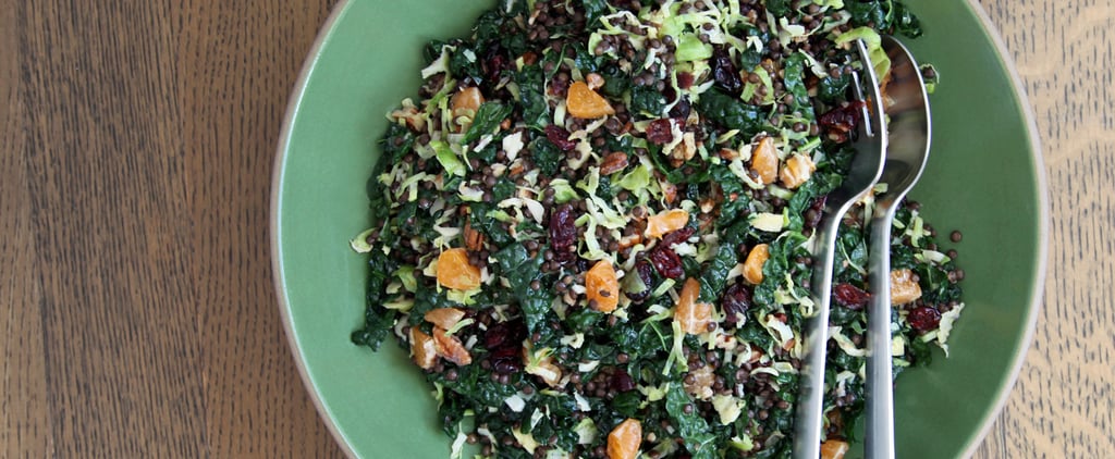 Brussels Sprout, Lentil, and Kale Salad With Cranberries