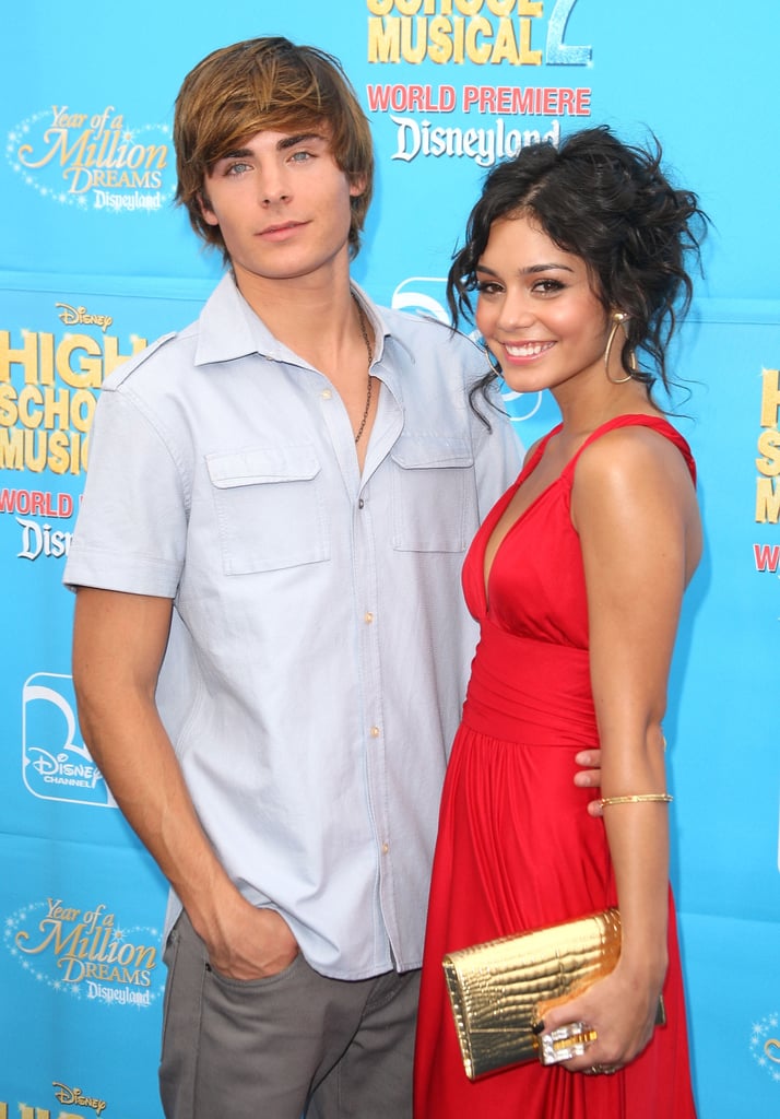 Zac Efron and Vanessa Hudgens at the 2007 High School Musical 2 Premiere at Disneyland
