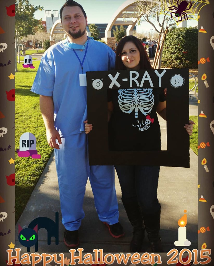 Halloween Costume Reveal Fall Pregnancy Announcement Ideas POPSUGAR