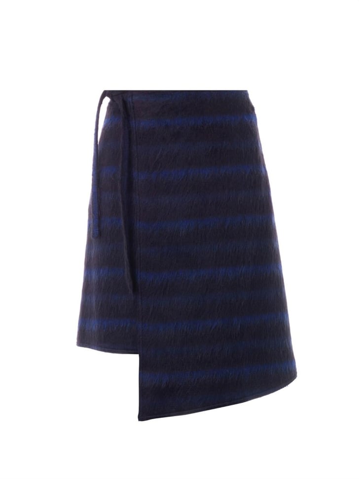 Kenzo Brushed stripe wrap skirt ($557) | Wrap Skirts For Spring ...