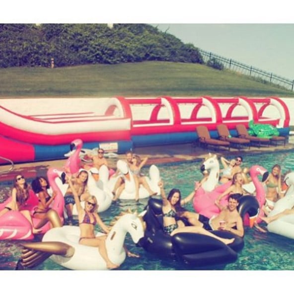 When They Coined the Term "Swan Goals" With Their Epic Floaties