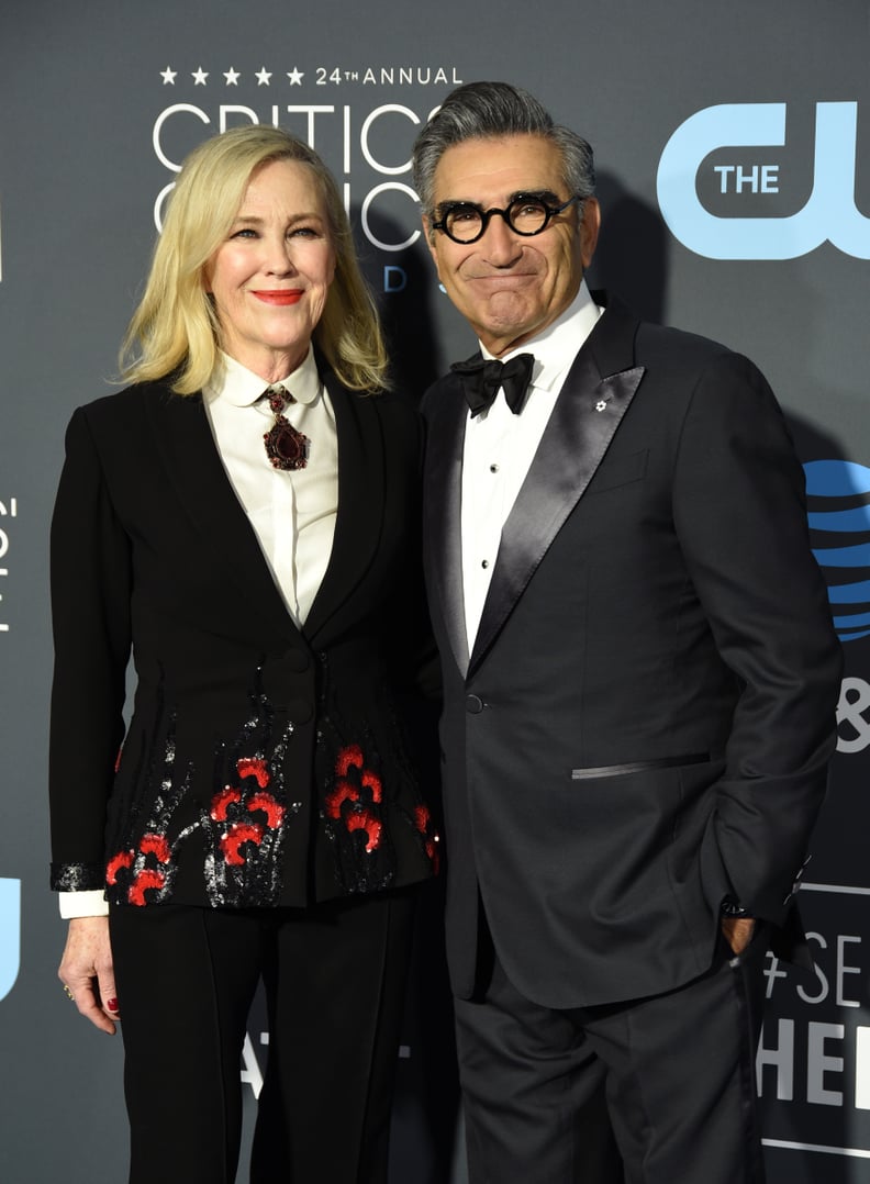 Eugene Levy and Catherine O'Hara at the 2019 Critics' Choice Awards