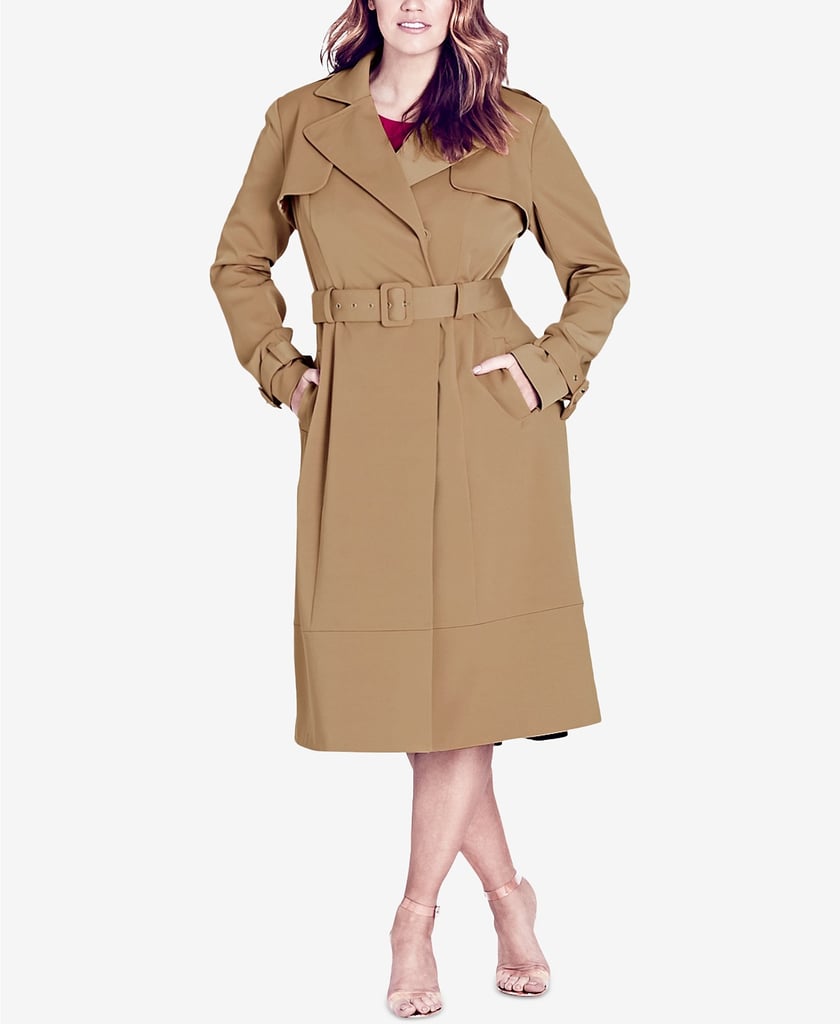 City Chic Trendy Plus Size Trench Coat