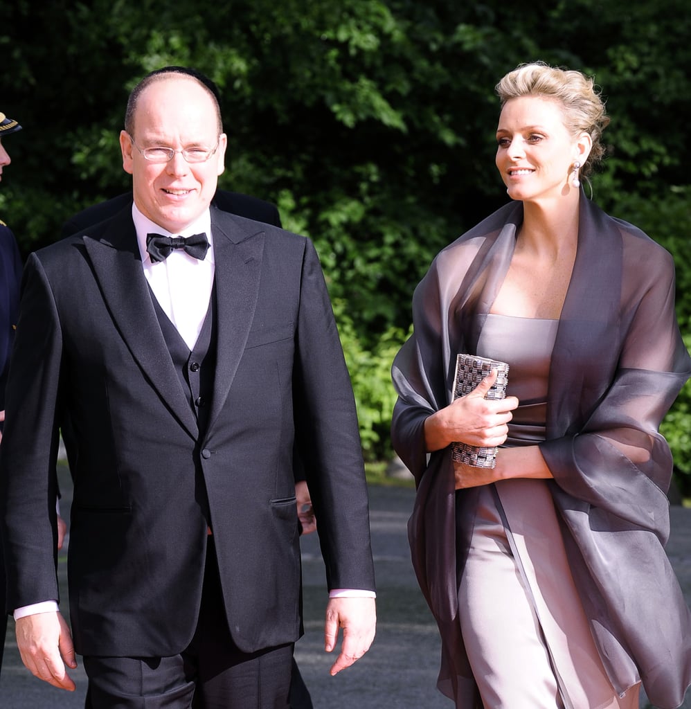 Prince Albert and Princess Charlene attended an event in Sweden prior to the wedding of Sweden's Crown Princess Victoria and Daniel Westling.
Source: Getty / Attila Kisbenedek/AFP