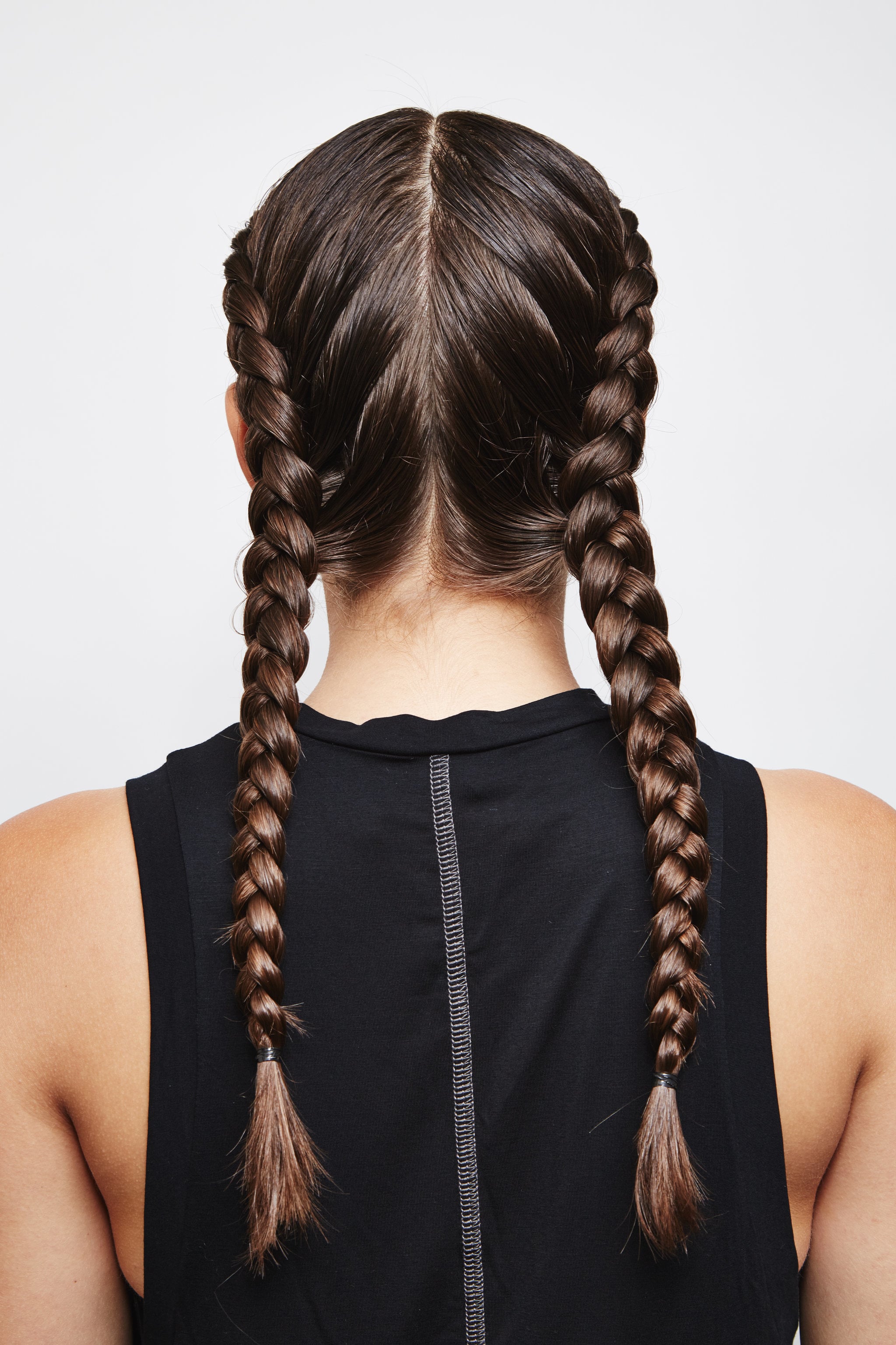 french braid pigtails