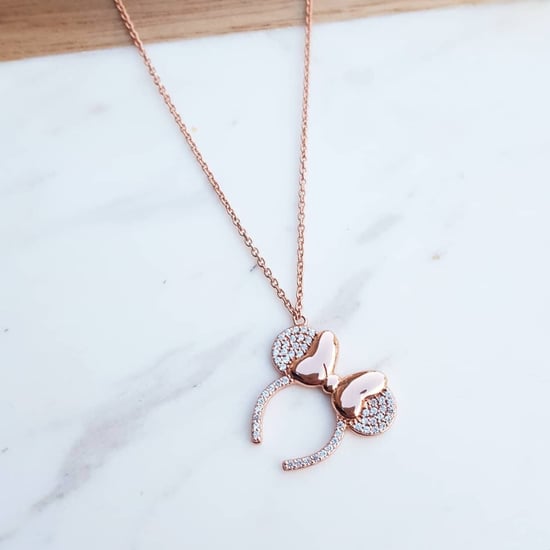 Disney Rose Gold Minnie Ears Necklace