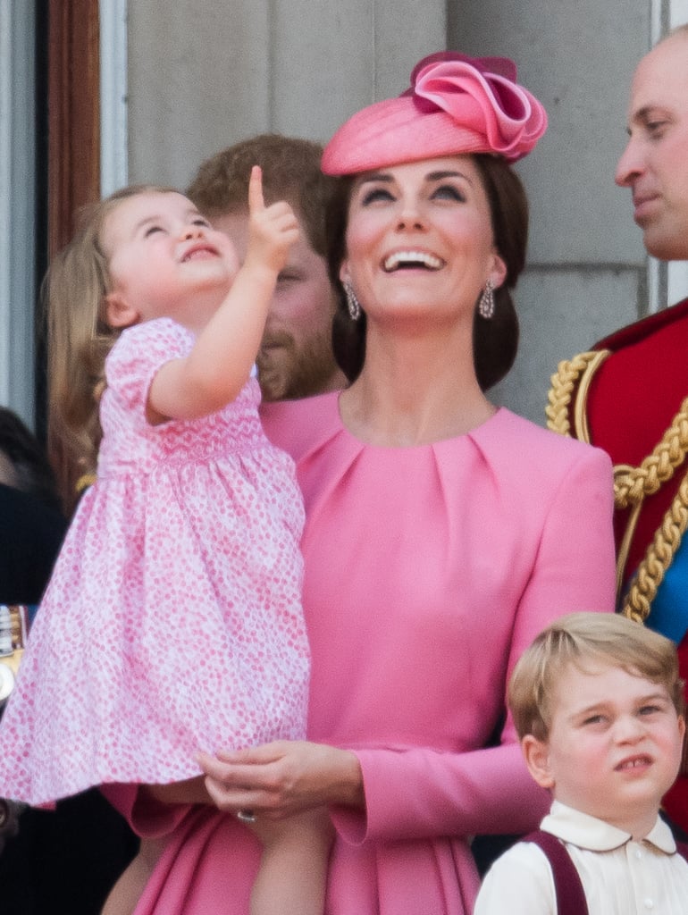 When She and Charlotte Watched the Air Show During Trooping the Colour in 2017