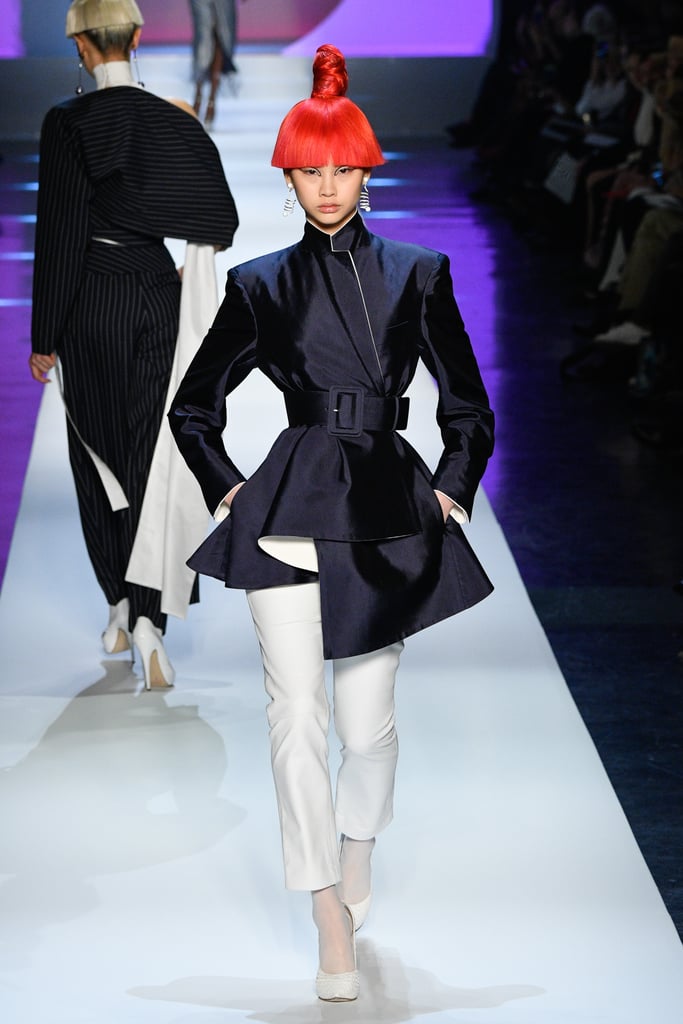 HoYeon Jung at the Jean-Paul Gaultier Show at Paris Fashion Week in 2018