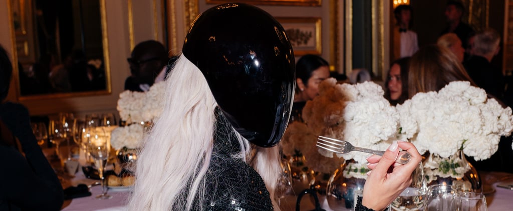 Kim Kardashian Eats in Face Mask at Balenciaga Paris Dinner