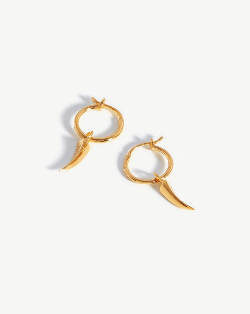 Missoma Mini Claw Charm Hoop Earrings