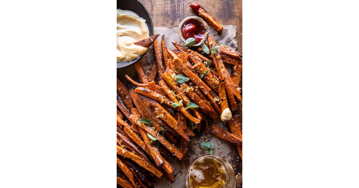 Garlic Parmesan Sweet Potato Fries With Spicy Aioli The Most Popular