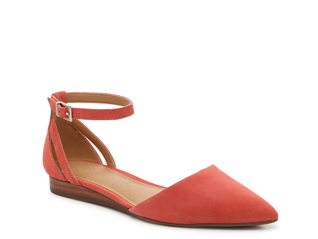 The burnt-orange color of the Crown Vintage Evalinda Flat ($20, originally $50) would be great with a white dress to add a pop of color.