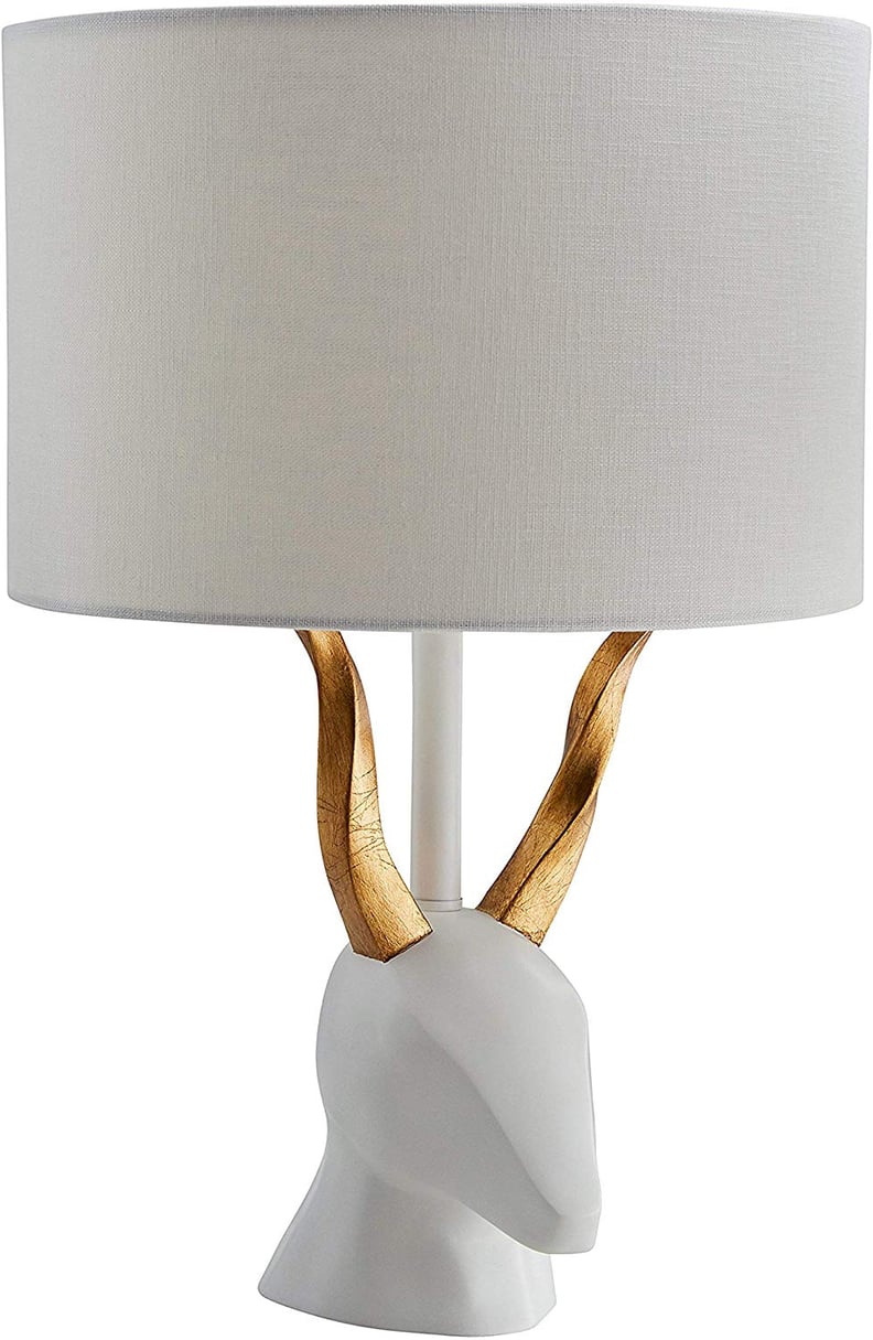 Rivet Modern Deer Head Ceramic Lamp With Bulb
