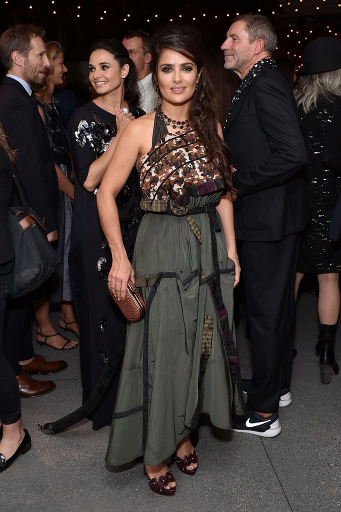 Salma Hayek Wearing Bottega Veneta Boho Dress