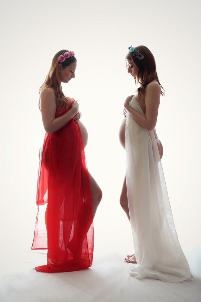The way these moms-to-be are looking at their bumps gives us serious heart eyes.