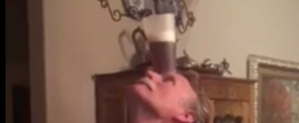 60-Year-Old Man Drinks Beer Without Using Hands or Arms
