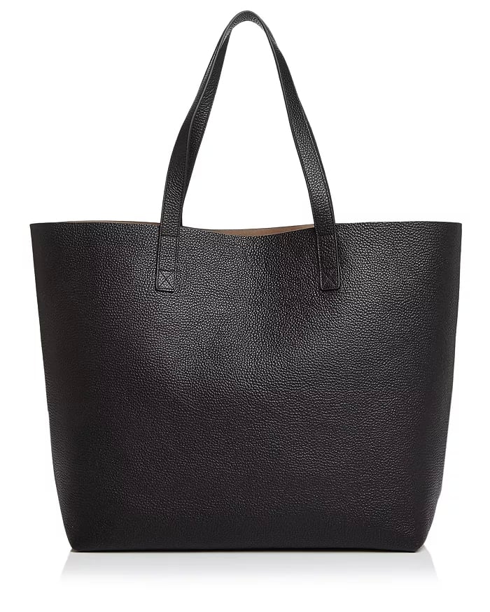 AQUA Pebbled Leather Tote