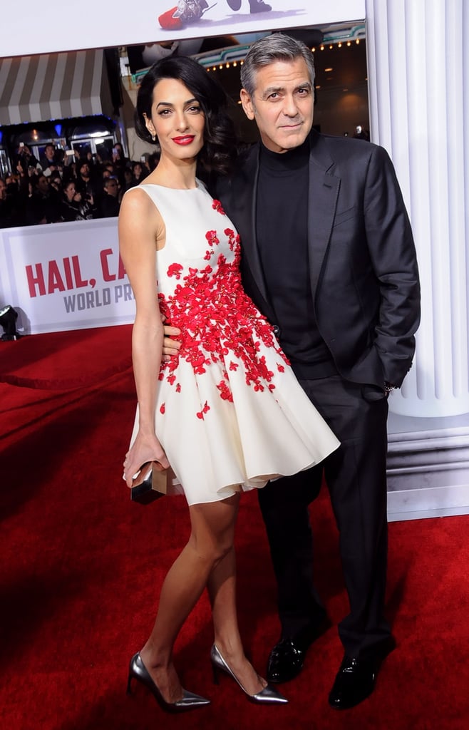 George and Amal Clooney on Hail, Caesar! Red Carpet