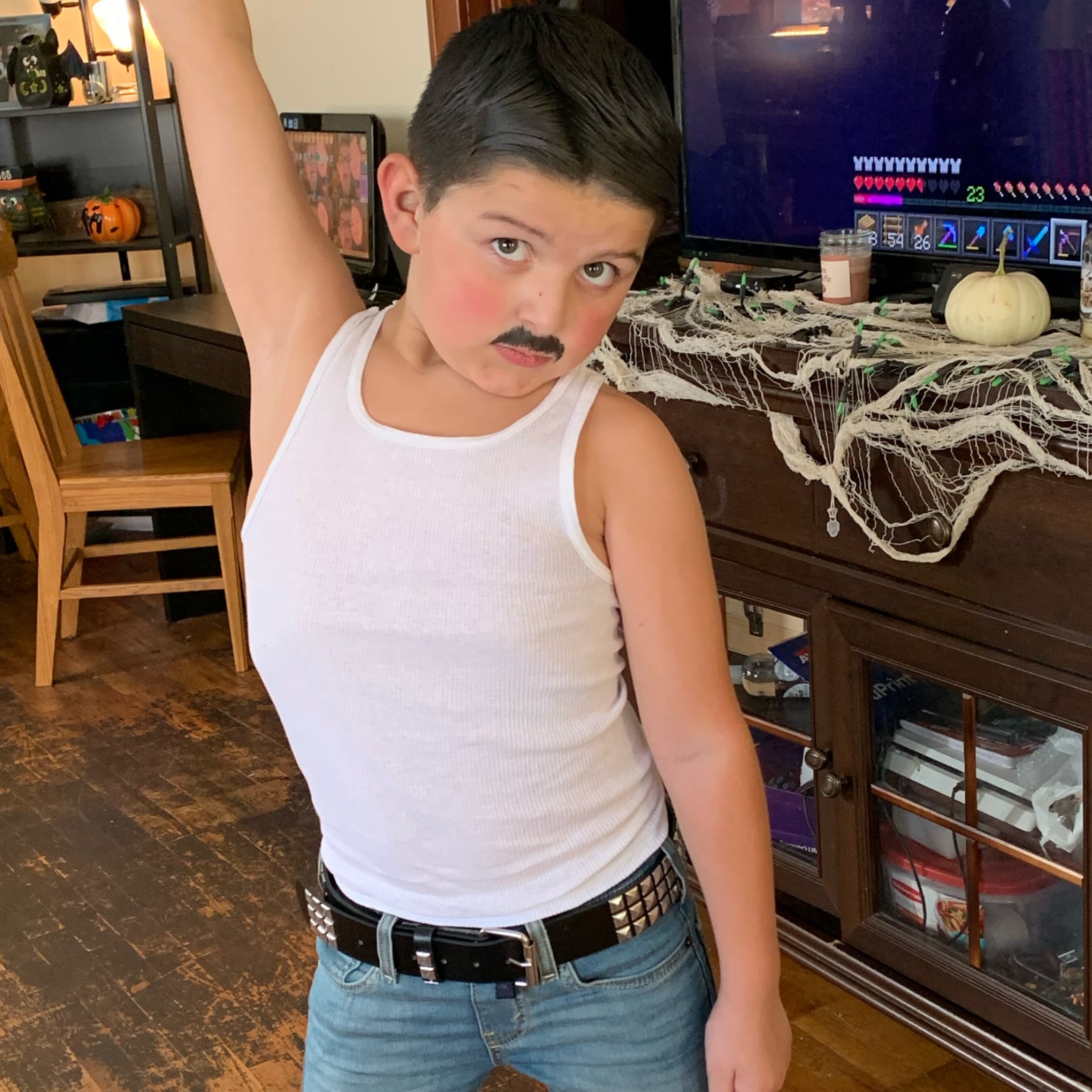 Little Boy Dressed As Freddie Mercury For Halloween Photos Popsugar Family