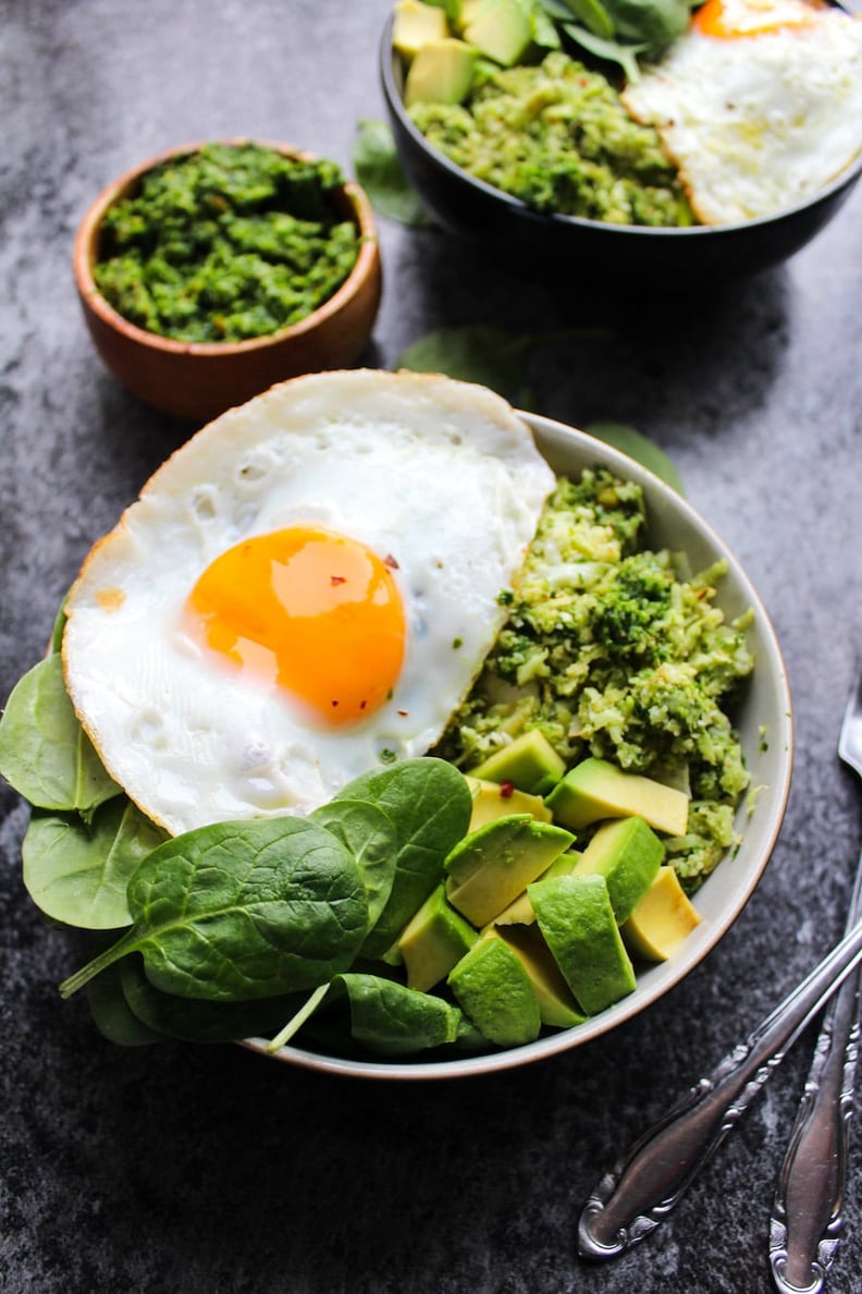 Pesto Cauliflower Rice Breakfast Bowls