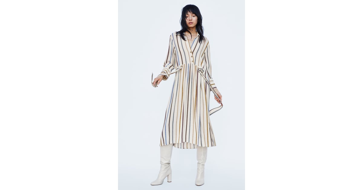 belted dress zara
