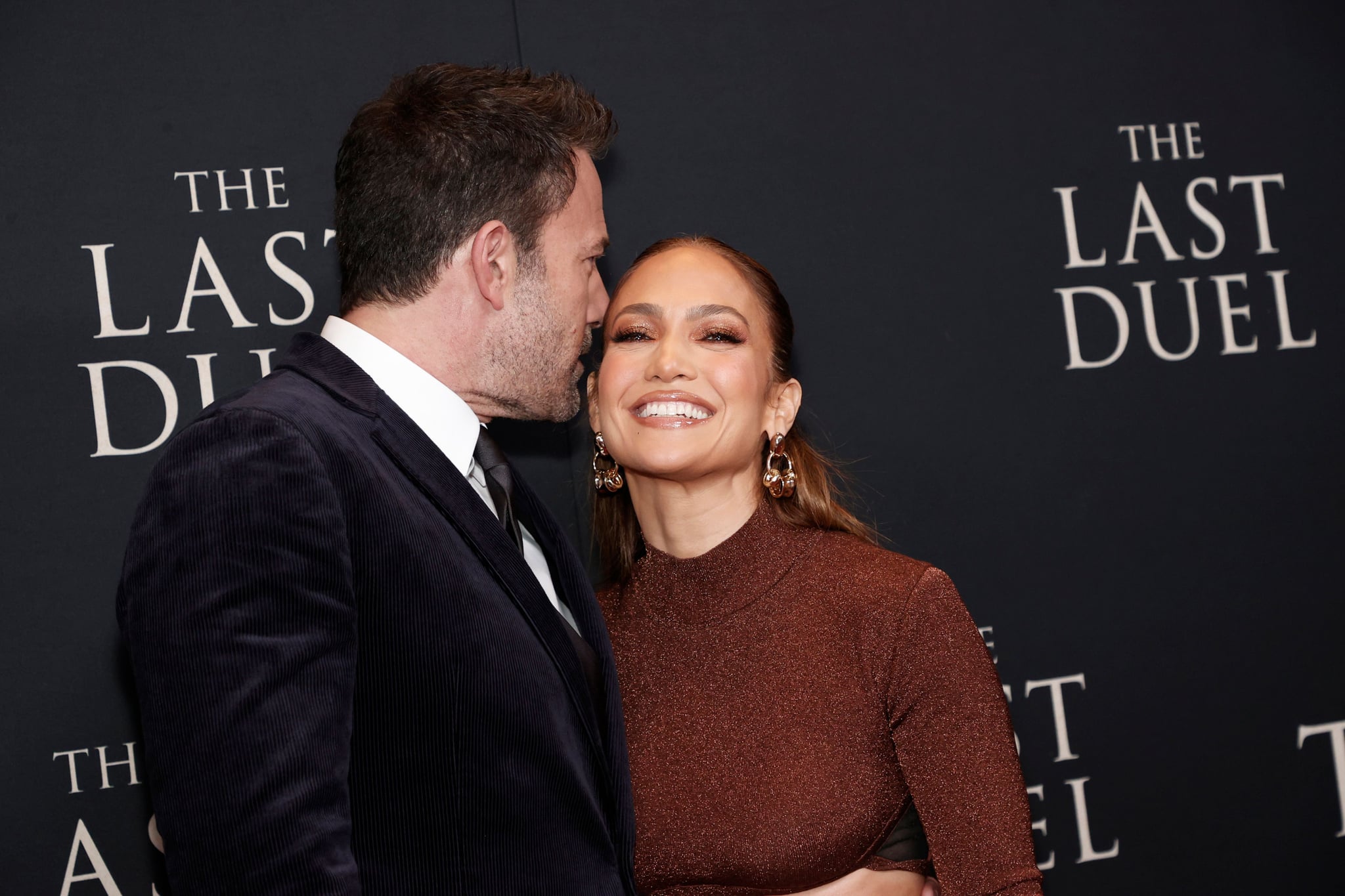 NEW YORK, NEW YORK - OCTOBER 09: Ben Affleck and Jennifer Lopez attend 