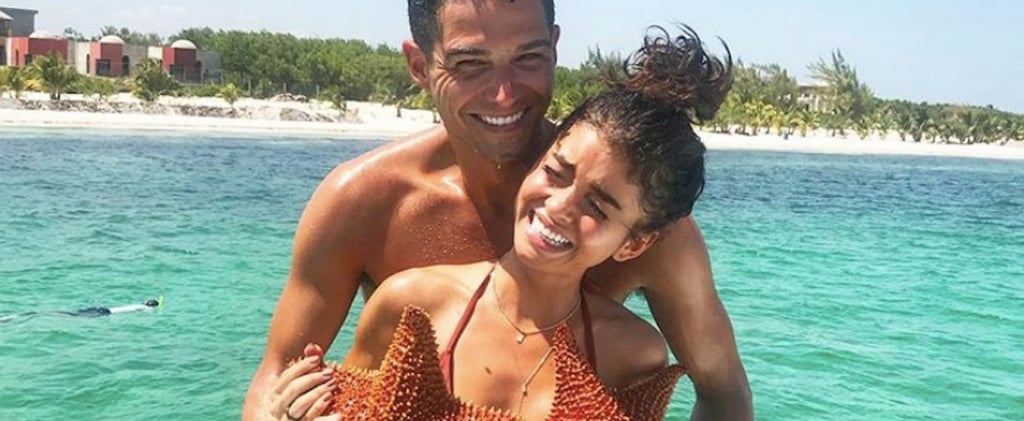 Sarah Hyland Created the Perfect Sunset Color Scheme With Her Bikini Separates