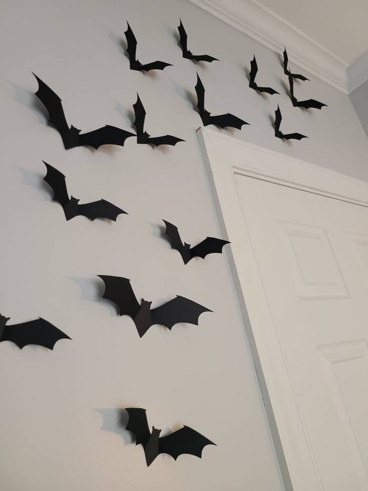 Flying Bat Halloween Decor Black Bat Wall Decor POPSUGAR Home UK