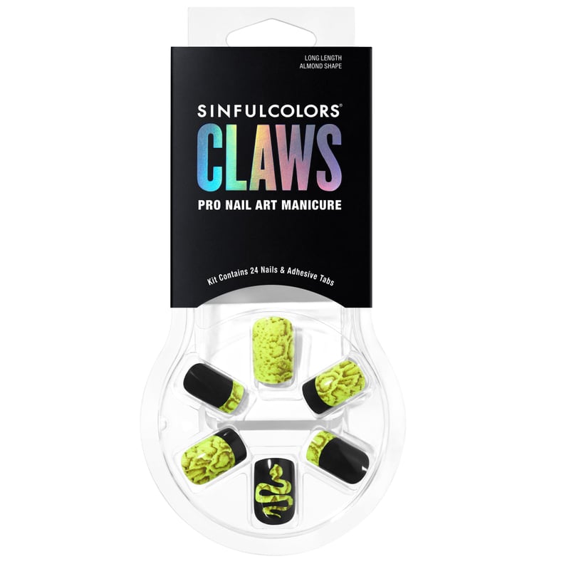 SinfulColors 2D CLAWS Press On Nails, Snake Charmer