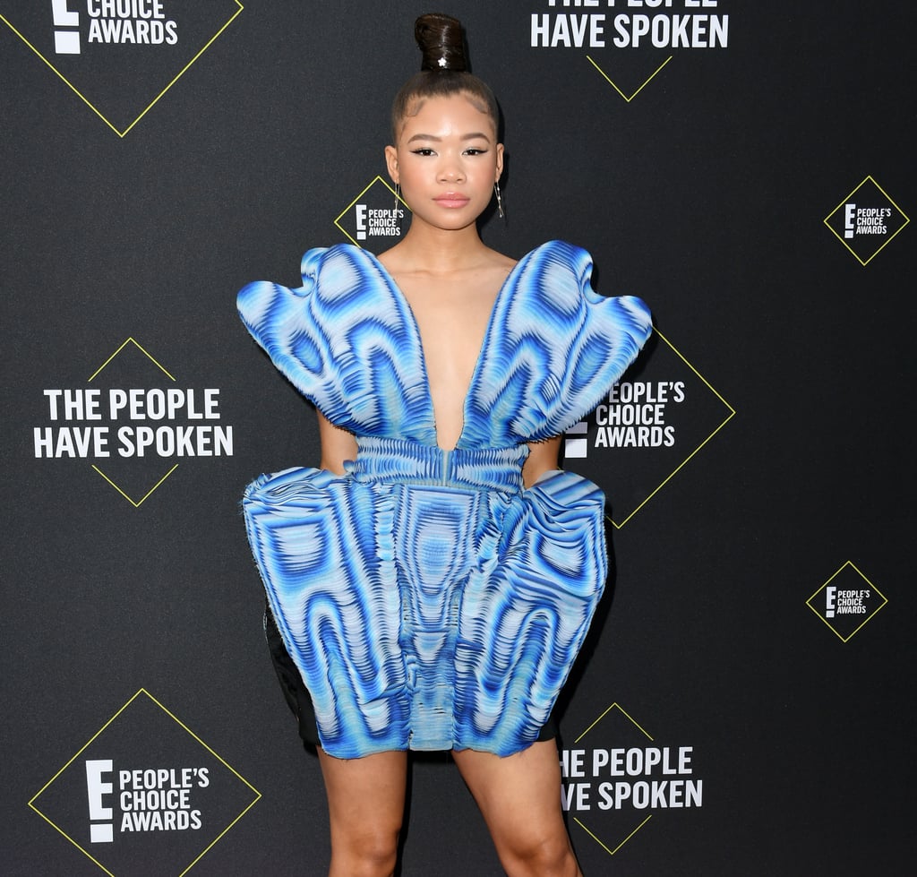 Storm Reid's Electric Blue Minidress By Iris Van Herpen | POPSUGAR